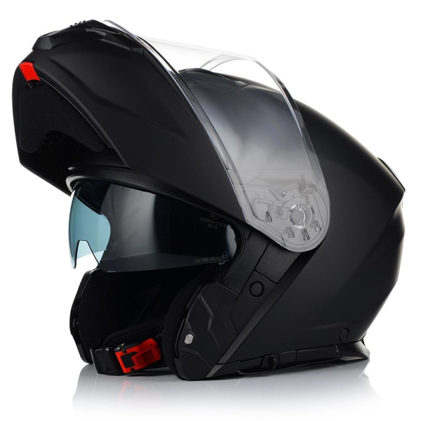 Klapphelm - VITO PRATO - schwarz-matt